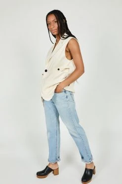 Intentionally Blank COLLUM VEST Parchment NEW ARRIVALS