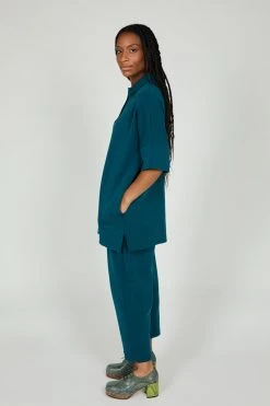 Intentionally Blank MIKEY KNIT POLO SET Teal