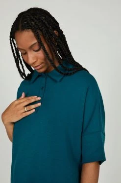 Intentionally Blank MIKEY KNIT POLO SET Teal
