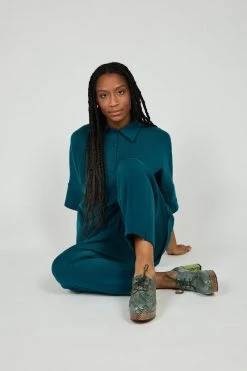 Intentionally Blank MIKEY KNIT POLO SET Teal