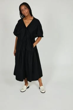 Intentionally Blank CEDRIC WRAP DRESS Black NEW ARRIVALS