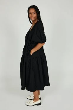 Intentionally Blank CEDRIC WRAP DRESS Black NEW ARRIVALS