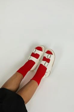 Intentionally Blank NEW SHOES EXXY FLATFORM SANDAL Cream