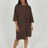 Intentionally Blank NEW ARRIVALS DELORA TSHIRT DRESS Chocolate