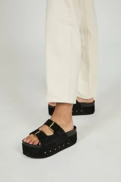 Intentionally Blank COOPER-2 PLATFORM SANDAL Black