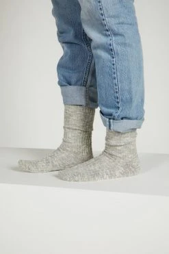 Le Bon COTTAGE SOCKS HEATHER GREY NEW ARRIVALS