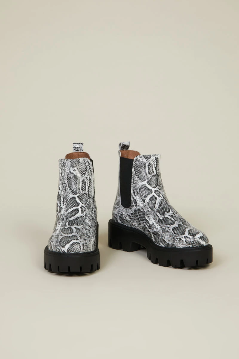 Intentionally Blank SHOES ALEX PLATFORM BOOT White Python 3 Intentionally Blank SHOES ALEX PLATFORM BOOT White Python