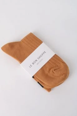 Le Bon LIFELIFE HER VARSITY SOCKS PEANUT