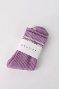 Le Bon BOYFRIEND SOCKS GRAPE