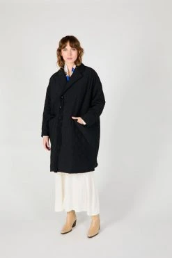 Intentionally Blank GARMENTS BENITO QUILTED COAT BLACK