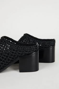 Intentionally Blank SHOES CAPS BASKET MULE Black