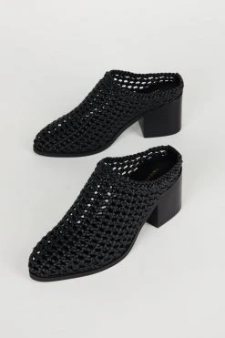 Intentionally Blank SHOES CAPS BASKET MULE Black