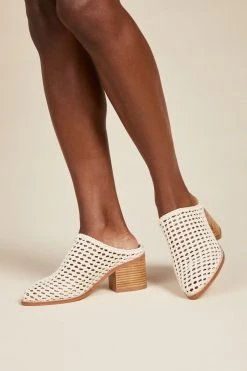 Intentionally Blank CAPS Basket MULE Bone SHOES