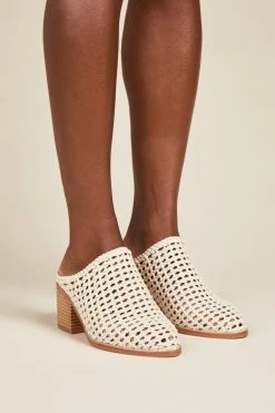 Intentionally Blank CAPS Basket MULE Bone SHOES