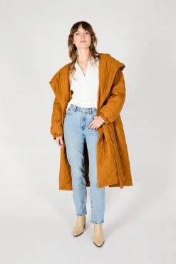 Intentionally Blank CAROL QUILTED COAT TAN