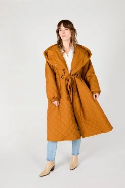 Intentionally Blank CAROL QUILTED COAT TAN