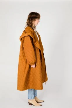 Intentionally Blank CAROL QUILTED COAT TAN