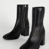 Intentionally Blank SHOES CONTOUR HEELED BOOT Black Leather 2 Intentionally Blank SHOES CONTOUR HEELED BOOT Black Leather