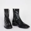 Intentionally Blank TOUR BOOT Black Croc SHOES