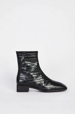 Intentionally Blank TOUR BOOT Black Croc SHOES