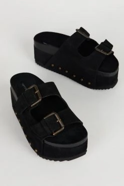 Intentionally Blank COOPER-2 PLATFORM SANDAL Black