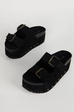 Intentionally Blank COOPER-2 PLATFORM SANDAL Black