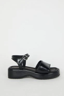 Intentionally Blank DISHES FLATFORM SANDAL Black