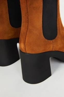 Intentionally Blank DRUE PLATFORM BOOT Tan Suede SHOES