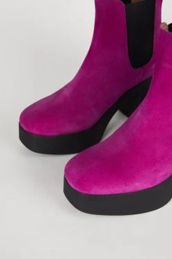 Intentionally Blank DRUE PLATFORM HEEL Magenta Suede