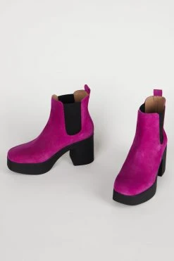 Intentionally Blank DRUE PLATFORM HEEL Magenta Suede