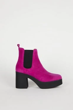 Intentionally Blank DRUE PLATFORM HEEL Magenta Suede
