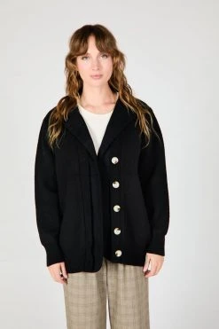 Intentionally Blank DEUX CARDIGAN CHARCOAL GARMENTS