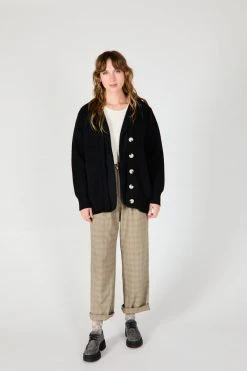 Intentionally Blank DEUX CARDIGAN CHARCOAL GARMENTS