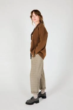 Intentionally Blank DEUX CARDIGAN BROWN