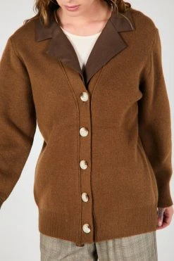 Intentionally Blank DEUX CARDIGAN BROWN
