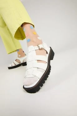 Intentionally Blank NEW SHOES HADDIE FISHERMAN SANDAL White