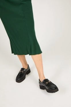 Intentionally Blank SHOES HK-2 Loafer Black Croc