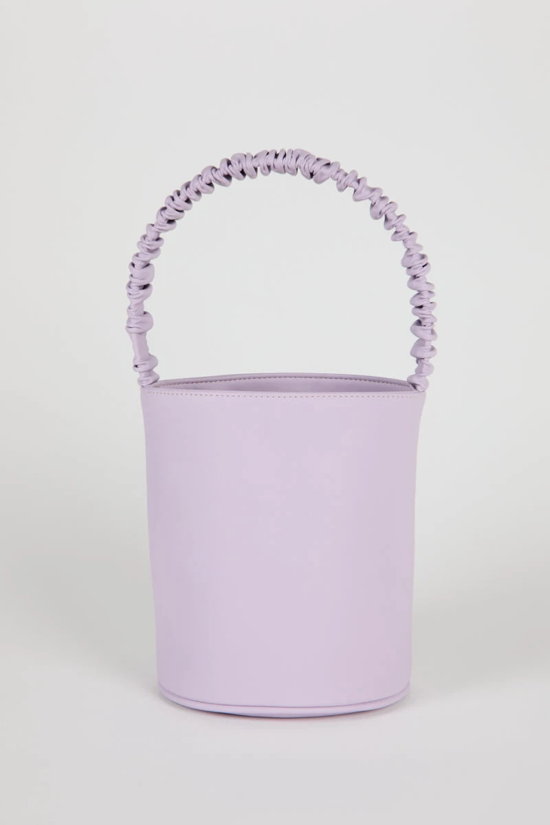 Intentionally Blank SCRUNCHIE BUCKET BAG Lilac Vegan 3 Intentionally Blank SCRUNCHIE BUCKET BAG Lilac Vegan