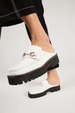 Intentionally Blank KOWLOON LOAFER MULE White