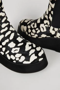 Intentionally Blank HAMMER PLATFORM BOOT Black White