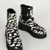 Intentionally Blank HAMMER PLATFORM BOOT Black White