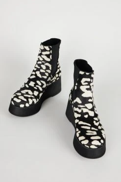 Intentionally Blank HAMMER PLATFORM BOOT Black White