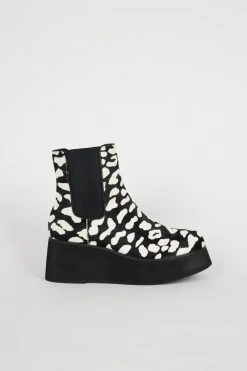 Intentionally Blank HAMMER PLATFORM BOOT Black White