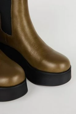 Intentionally Blank HAMMER PLATFORM BOOT Khaki SHOES