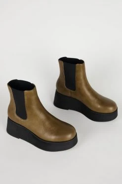 Intentionally Blank HAMMER PLATFORM BOOT Khaki SHOES