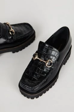 Intentionally Blank SHOES HK-2 Loafer Black Croc