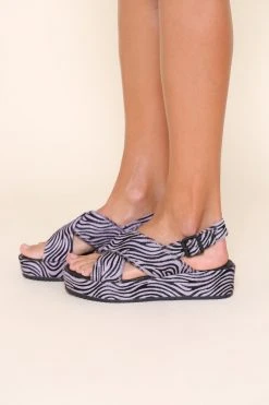 Intentionally Blank SUM FLATFORM SANDAL Lilac Zebra SHOES 11 Intentionally Blank SUM FLATFORM SANDAL Lilac Zebra SHOES