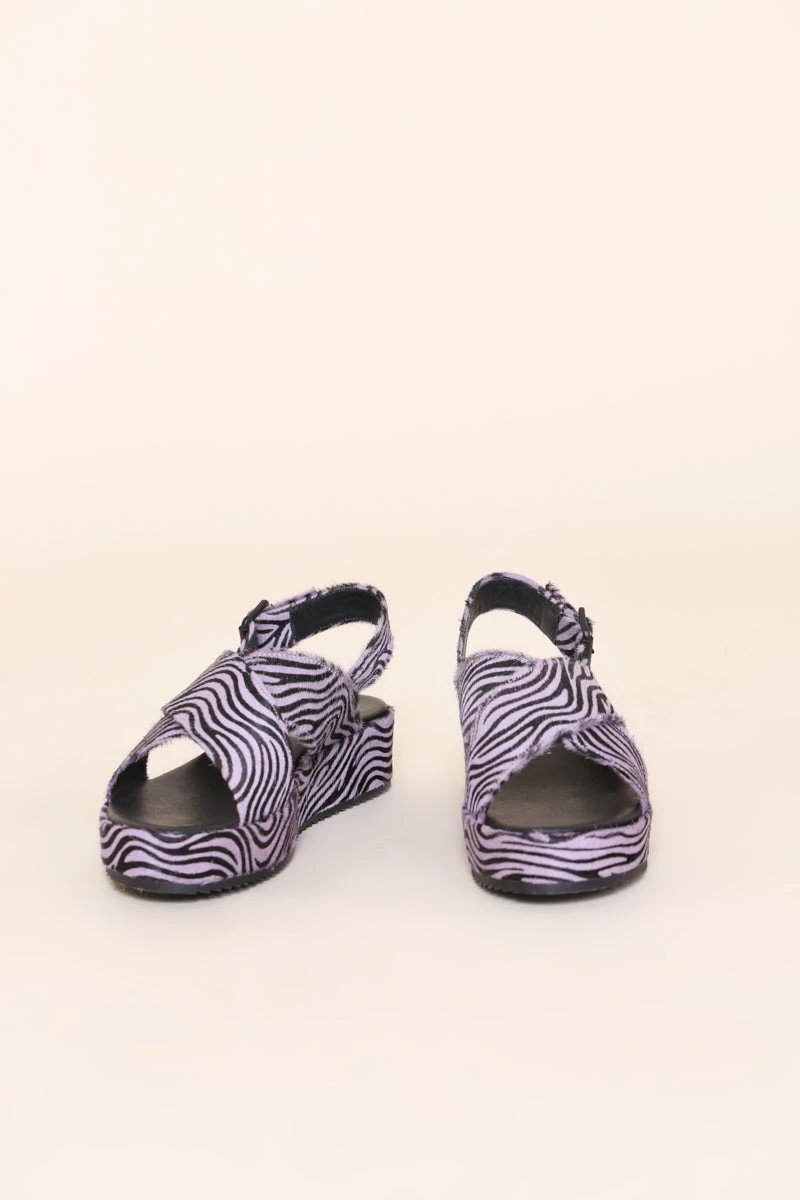 Intentionally Blank SUM FLATFORM SANDAL Lilac Zebra SHOES 3 Intentionally Blank SUM FLATFORM SANDAL Lilac Zebra SHOES