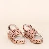 Intentionally Blank SUM FLATFORM SANDAL Peach Cheetah SHOES