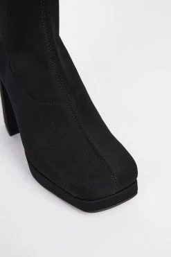 Intentionally Blank WHO ME TALL HEELED BOOT Black 9 Intentionally Blank WHO ME TALL HEELED BOOT Black
